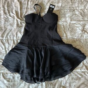 Black Strapless Mini Dress